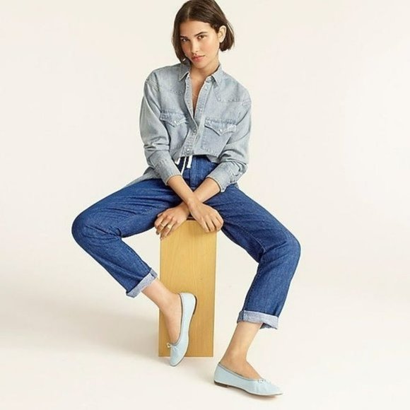 🆕J.Crew Denim - Tie-Waist Denim Camp Pant - Picture 7 of 7